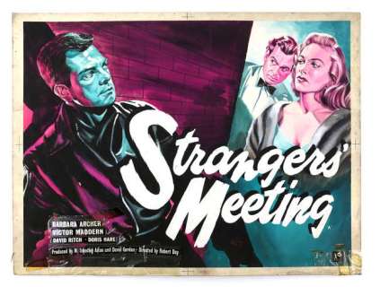 Strangers’ Meeting (1957) - Original hand painted poster artwork, directed by Robert Day, this the… | Ewbank’s