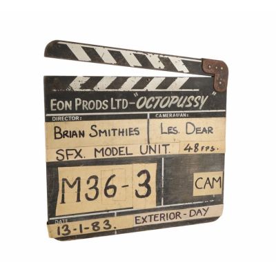 JAMES BOND: OCTOPUSSY (1983) - Lot #230 : SFX Model Unit Clapperboard