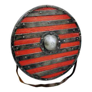 Lot #149: Vikings King Olaf Steven Berkoff Screen Used Army Shield Ep 520: Authentic Auction Item | VIP Fan Auctions | VIP Fan Auctions