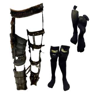Lot #155: Vikings Ivar Alex Hogh Andersen Screen Used 2 Pieces Right Leg Calipers W/ Attached Belt, Left Leg Calipers, Legs W/ Knee Brace & Broken Legs Ss 5 & 6: Authentic Auction Item | VIP Fan Auctions | VIP Fan Auctions