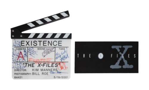 Lot 53 - The X-Files | Cast-Signed "Existence" Clapperboard and Window Card
