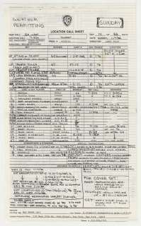 Madonna’s Personally Used "Slammer" (Who’s That Girl) Original Call Sheet | Gotta Have Rock and Roll