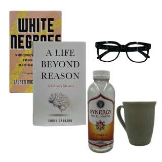 American Fiction Sintara Issa Rae Screen Used Book Set, Mug, Bottle & Glasses | VIP Fan Auctions