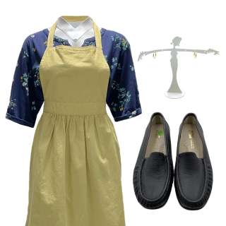 American Fiction Lorraine’s Myra Lucretia Taylor Shirt, Skirt, Earrings, Apron & Loafer Shoes | VIP Fan Auctions