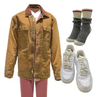 Fargo Season 5 Dot Lyon Juno Temple Screen Worn Jacket, T-Shirt, Shirt, Pants, Socks & Sneakers Ch 10 Sc 19-40 Ep 505 & 507 | VIP Fan Auctions