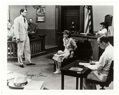 HARPER LEE SIGNED TO KILL A MOCKINGBIRD PHOTO.