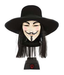 V FOR VENDETTA (2005) - Lot 567 - V Mask, Hat and Wig