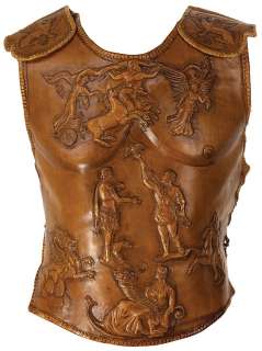 Lot 220 - Richard Burton "Alexander" leather armor cuirass and helmet from Alexander the Great.