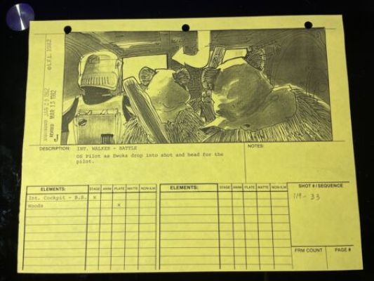 STAR WARS RETURN OF THE JEDI storyboards movie prop George Lucas ewoks AT-ST | eBay US (Buy It Now)