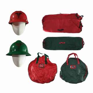 Red One Santa’s Workshop Production Used (2) Long Bags, Short Bag Set, Long Bag & Helmet Set | VIP Fan Auctions