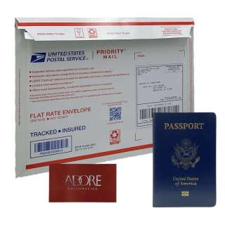 Materialists Lucy (Dakota Johnson) Production Used Passport, Business Card & Envelope W/ Label | VIP Fan Auctions