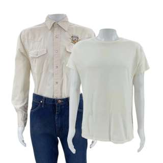 Eddington Joe (Joaquin Phoenix) Screen Worn Button-Up Shirt, Undershirt & Jeans Ch 6 Sc 51,52 | VIP Fan Auctions