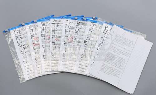 Community | S5E10 - "Advanced Advanced Dungeons and Dragons": D&D Character Sheet and Note Extras | Propstore