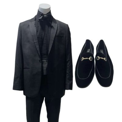 Blink Twice Cody Screen Worn Jacket, Button-Up Shirt, Pants, Bow Tie, Cummerbund & Dress Shoes Ch 1 Sc 2,10 | VIP Fan Auctions