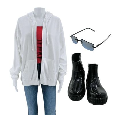 The Smashing Machine Dawn Staples (Emily Blunt) Production Worn Shirt, Pants, Hoodie, Glasses & Boots | VIP Fan Auctions