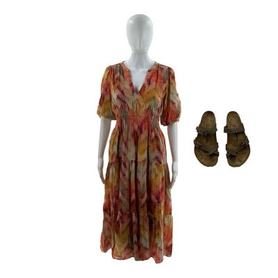 All of You Laura (Imogen Poots) Screen Worn Floral Style Dress & Sandals Ch 14 Sc 47a-47c | VIP Fan Auctions