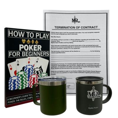 Mythic Quest Brad Bakshi (Danny Pudi) Screen Used Termination Contract, Book & (2) Travel Mug Sets Ep 301-406 | VIP Fan Auctions