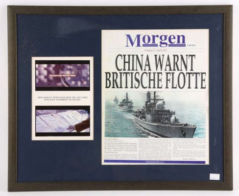 James Bond - (Tomorrow Never Dies 1997), film prop comprising ; Morgen Newspaper from the 1997… | Ewbank’s