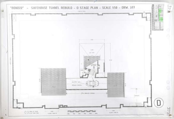 James Bond Quantum Of Solace (2008) - Safehouse Tunnel Rebuild Blueprint. Possibly Production Used. | Ewbank’s