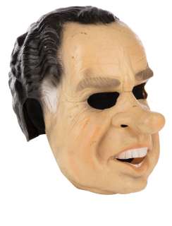 Lot 613 - The ‘Ex-Presidents‘ ‘Roach‘ Richard Nixon & ‘Grommet‘ Lyndon Johnson robbery masks from Point Break.