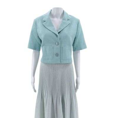 Lot 175: The Handmaid’s Tale Serena Joy Waterford Screen Worn Blazer & Skirt Ch 3 Ep 509 | VIP Fan Auctions