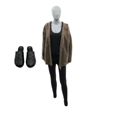 Lot 189: Crime 101 Sharon Screen Worn Jacket, Athletic Top, Leggings & Mule Shoe Ch 9 Sc 122 | VIP Fan Auctions
