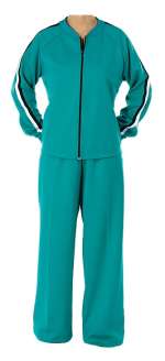 Lot 32 - "Sue Sylvester" teal, black and white tracksuit.