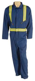 Lot 562 - Luke Wilson "Pete Komisky" suede jacket plus Bernie Mac "Jimmy Bosley" coveralls.