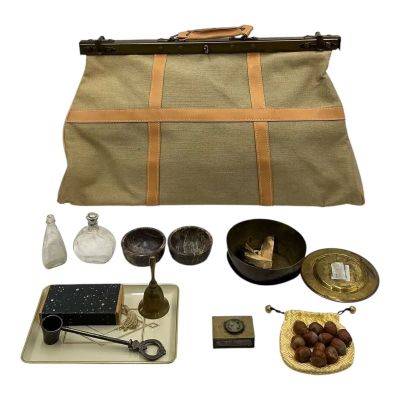 Lot 53: Mother Mary Imogen Screen Used Assorted Seance Prop Set & Seance Kit Bag | VIP Fan Auctions