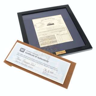 Titanic - Prop 3rd Class Ticket - A255 | Icons of Pop Culture