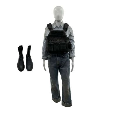 Tom Clancy’s Jack Ryan Ghost War Emma Screen Worn Jeans, Button-Up Shirt, Boots & Tactical Vest Ch 4 Sc 278l-278s Stage 3 | VIP Fan Auctions