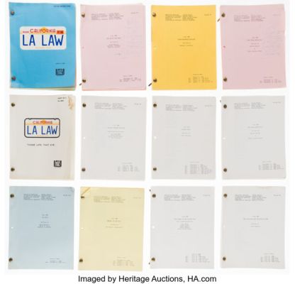 L.A. Law (NBC TV, 1986-1994), Collection of (12) Scripts from The First Season. (Total: 12 Items) | Heritage