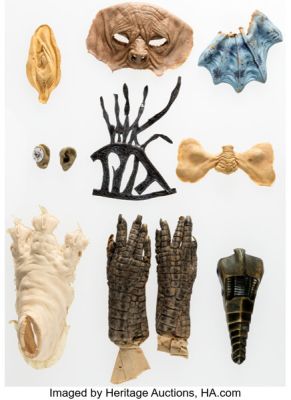 Star Trek Franchise (Paramount TV, 1987-2005), Brent Spiner "Data" Emotion Chip, Jeri Ryan "Seven of Nine", Alice Krige "Borg Queen", and Others Collection of (290) Prosthetic Makeup Appliances. (Total: 2 Items)