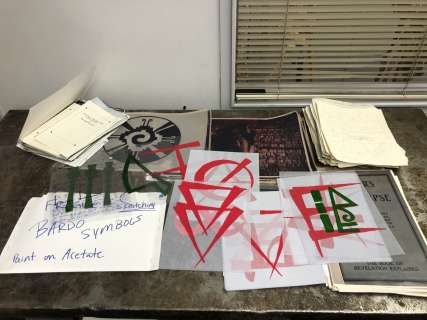 Group of background epherma paperwork- cyphers, symbols, etc... from the popular sci-fi tv series | Direct Liquidation