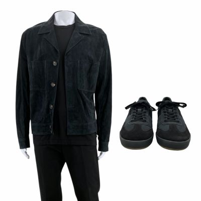Lot 50: The Love Hypothesis Adam Carlsen (Tom Bateman) Screen Worn Jacket, T-Shirt, Pants, Belt, Socks & Shoes Ch 6 Sc Multiple | VIP Fan Auctions