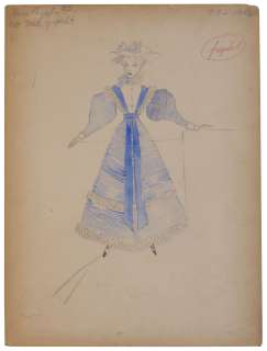 Adrian Greenberg Costume Sketch for ’’The Gorgeous Hussy’’ -- Adrian Would Famously Design the Ruby Slippers for ’’The Wizard of Oz’’ | Nate Sanders