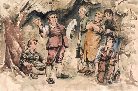 A group of 6 original production designs from United Costumers | Bonhams