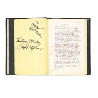 Lot 106 - A Psycho working screenplay, signed by Janet Leigh, Robert Bloch, and Joseph Stefano