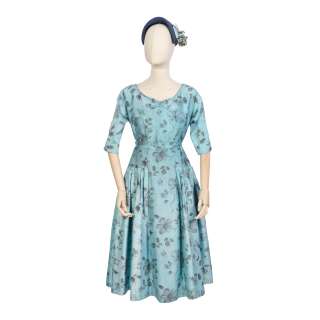 Claire Foy (as the Queen): A floral print dress and hat Season 1, Episode 1, ’Wolferton Splash’ | Bonhams