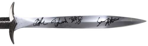 ‘‘Lord of the Rings‘‘ Cast-Signed Sword -- Signed by Elijah Wood, Sean Astin, Billy Boyd and Dominic Monaghan -- With Beckett COA