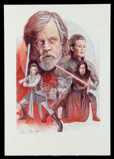 STAR WARS: THE LAST JEDI (2017) - Lot 749 - Hand-Drawn Mark Raats Poster Concept Illustration
