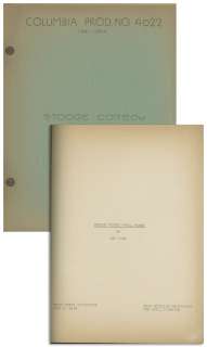 Moe Howard’s Personally Owned Three Stooges’ Columbia Pictures Script for Their 1945 Film, ’’Three Pests in a Mess’’ | Nate Sanders