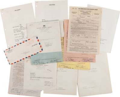 A Joey Bishop Large Archive of Signed Contracts and Scripts, 1940s-1960s. | Heritage