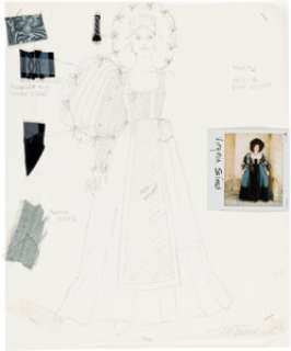 Group of Eight Costume Sketches, Wardrobe Continuity Bible and Script for the "Atomic Shakespeare" Episode of Moonlighting (A...