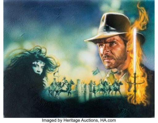 Indiana Jones and the White Witch (Bantam, 1994), Original Cover Artwork by Drew Struzan. | Heritage