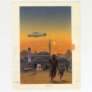 The Mos Eisley Cantina Pop-Up Book (1995) | Hand-Painted Ralph McQuarrie Mos Eisley Cantina Illustration | Propstore