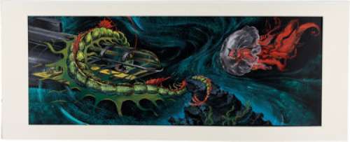 Original Deep-Sea Monsters Concept Artwork from Voyage to the Bottom of the Sea (TCF, 1961).