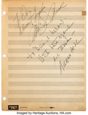 Marilyn Monroe and Gregory Peck Dual Handwritten Note Signed. | Heritage