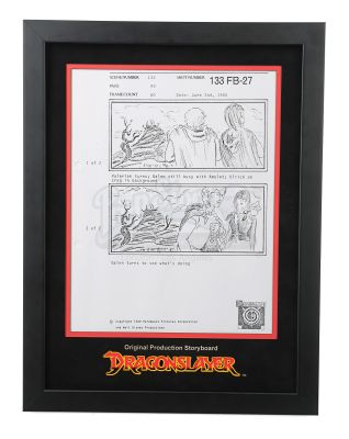 Dragonslayer | Production-Used Storyboard - Galen Works With The Amulet | Propstore (Buy Now)
