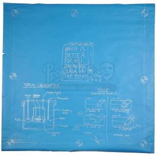 Mythbusters | Episode "Steam Cannon" (2006, E55): Episode Blueprint Signed by Adam Savage - Breakfast Cereal or The Box | Propstore